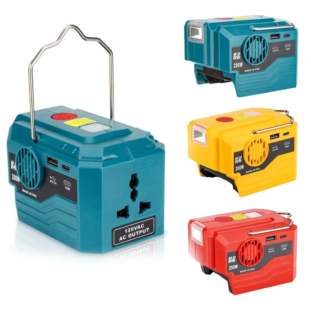 Outdoor Power Adapter Usb C - 200W Tragbarer Stromwechselrichter für Makita Dewalt
