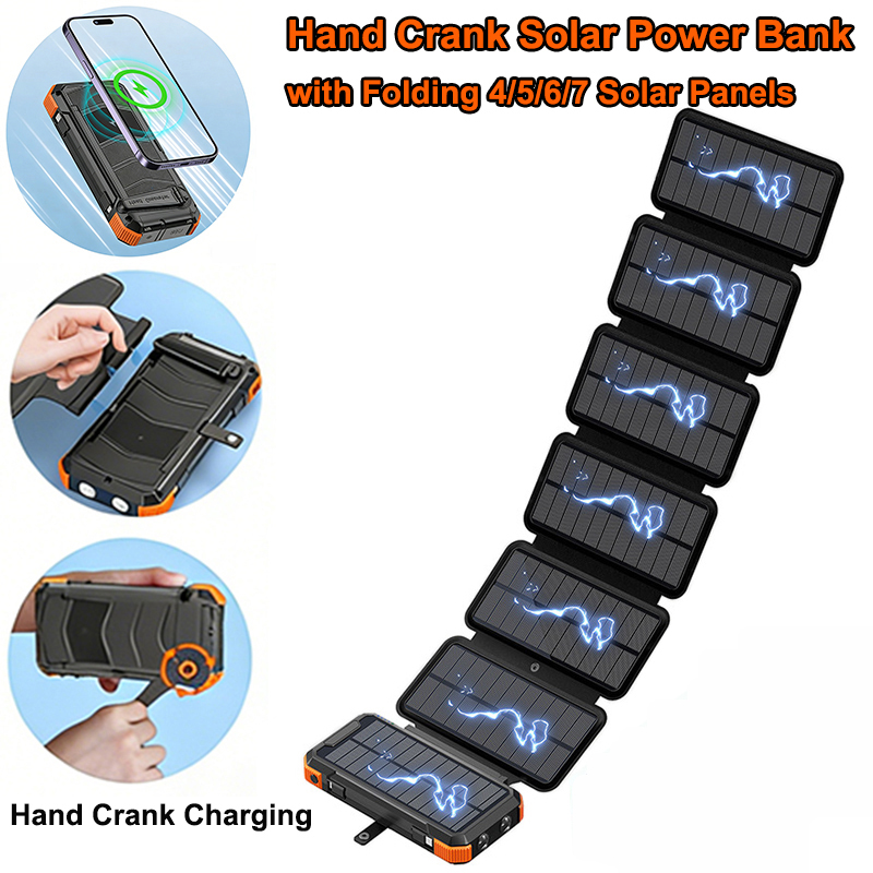 Xiaomi Outdoor Power Supply - 20000 mAh Handkurbel-Solar-Powerbank mit faltbarem 6