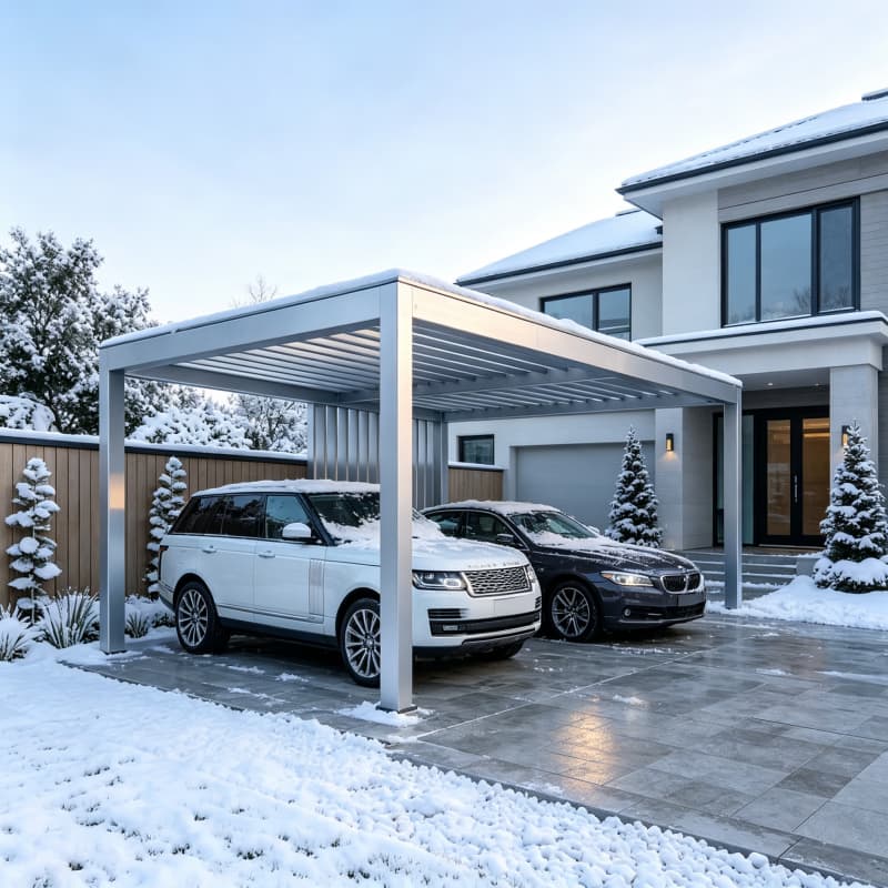 Outdoor Power For Gazebo - Elektrisch betriebene Aluminium-Pergola mit motorisierten Lamellen,