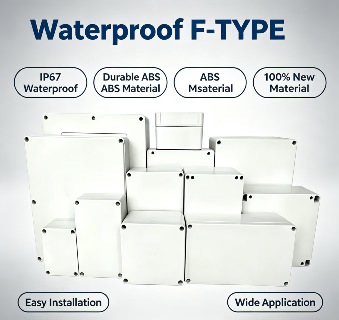 Outdoor Powerwall - F-Typ Neue ABS IP67 Wasserdichte Anschlussdose,