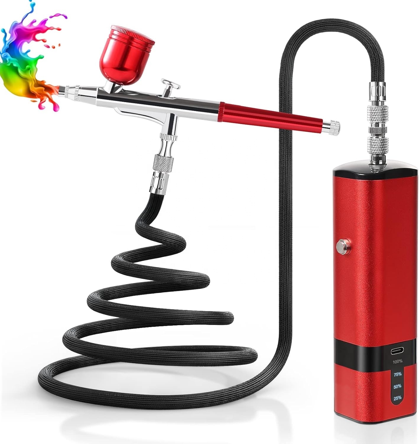 Air Compressor Portable - Airbrush-Set mit Kompressor, 32PSI Handgehaltene Mini-Luftbürste,