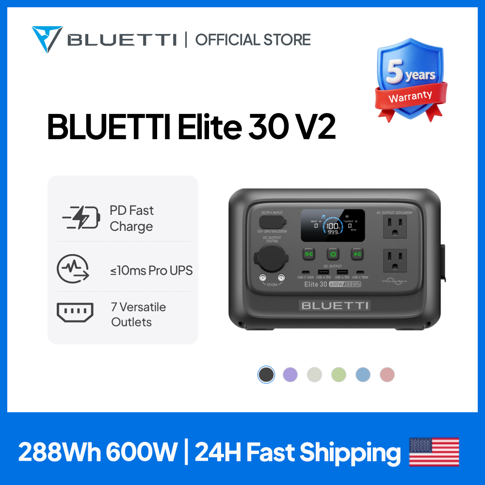 Outdoor Power Generator - 【Renew】BLUETTI Elite 30 V2 Tragbare Powerstation