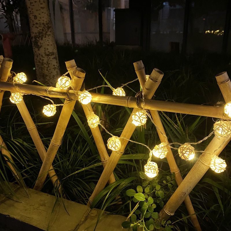 Outdoor Power For Gazebo - Solar-Globus-Lichterkette für den Außenbereich, 20 LEDs,