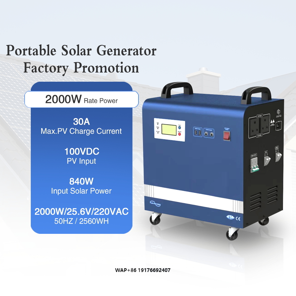 Outdoor Uninterruptible Power Supply - 2 kW Power Solargenerator 100 Ah