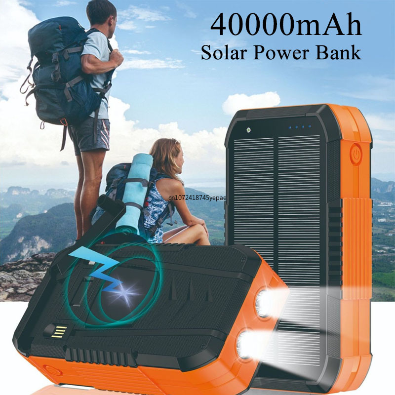 Xiaomi Outdoor Power Supply - 40000mAh Handkurbel-Solarbank mit Kabeln Kabellose Schnellladung