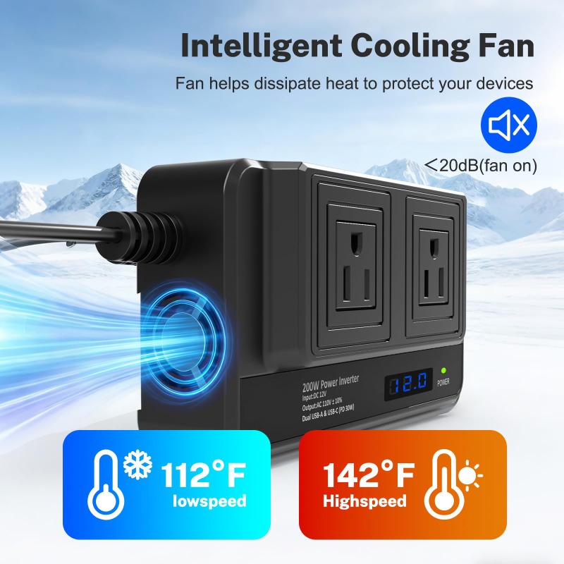 200W Auto-Wechselrichter Strom – Outdoor Power Adapter Usb C Bewertung und Preis
