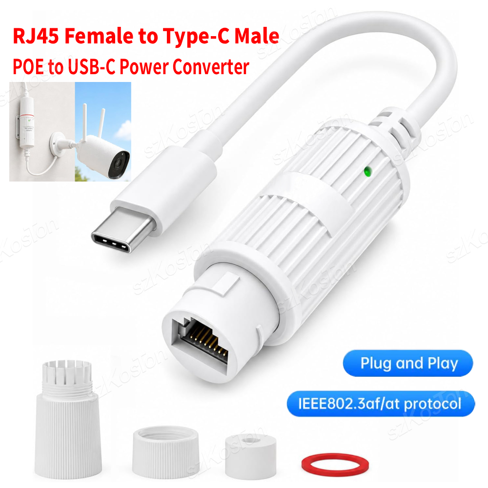 POE zu USB-C Stromwandler RJ45 – Outdoor Power Adapter Usb C Bewertung und Preis